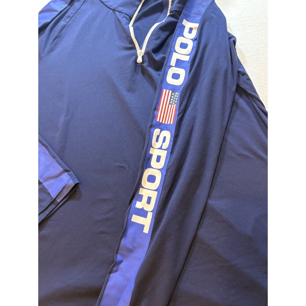 Women’s Polo Ralph Lauren Light Jacket Navy US Open Tennis Performance Pony Sz L - Picture 5 of 10